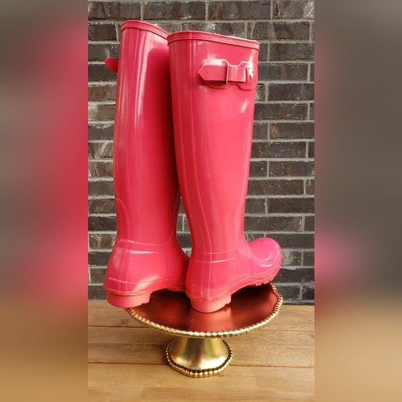HUNTER NWT NIB Tall Gloss SZ 8 - Picture 10 of 11